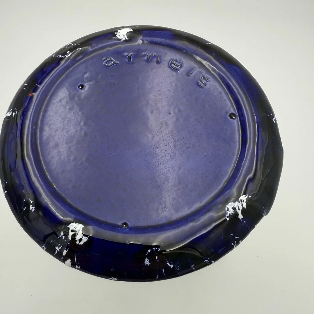 Vintage ARNEL's Splatter‎ Pitcher Blue Splatter Design Cottagecore Kitchen Decor